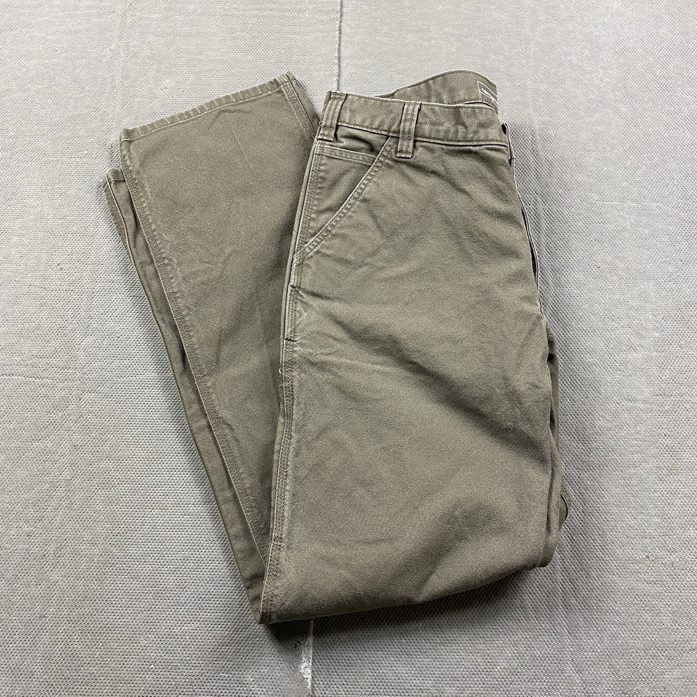 Carhartt Pants Mens 34x34 Relaxed Fit Canvas Rugged Flex Green Work 103334 217